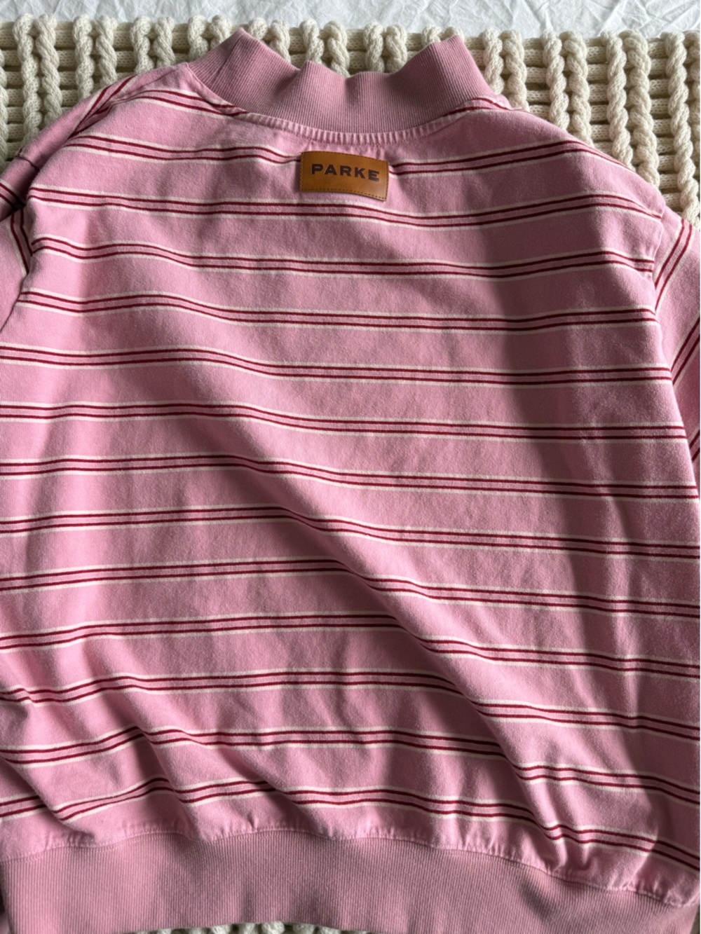 Parke sweetheart stripe mockneck - Picture 2 of 3